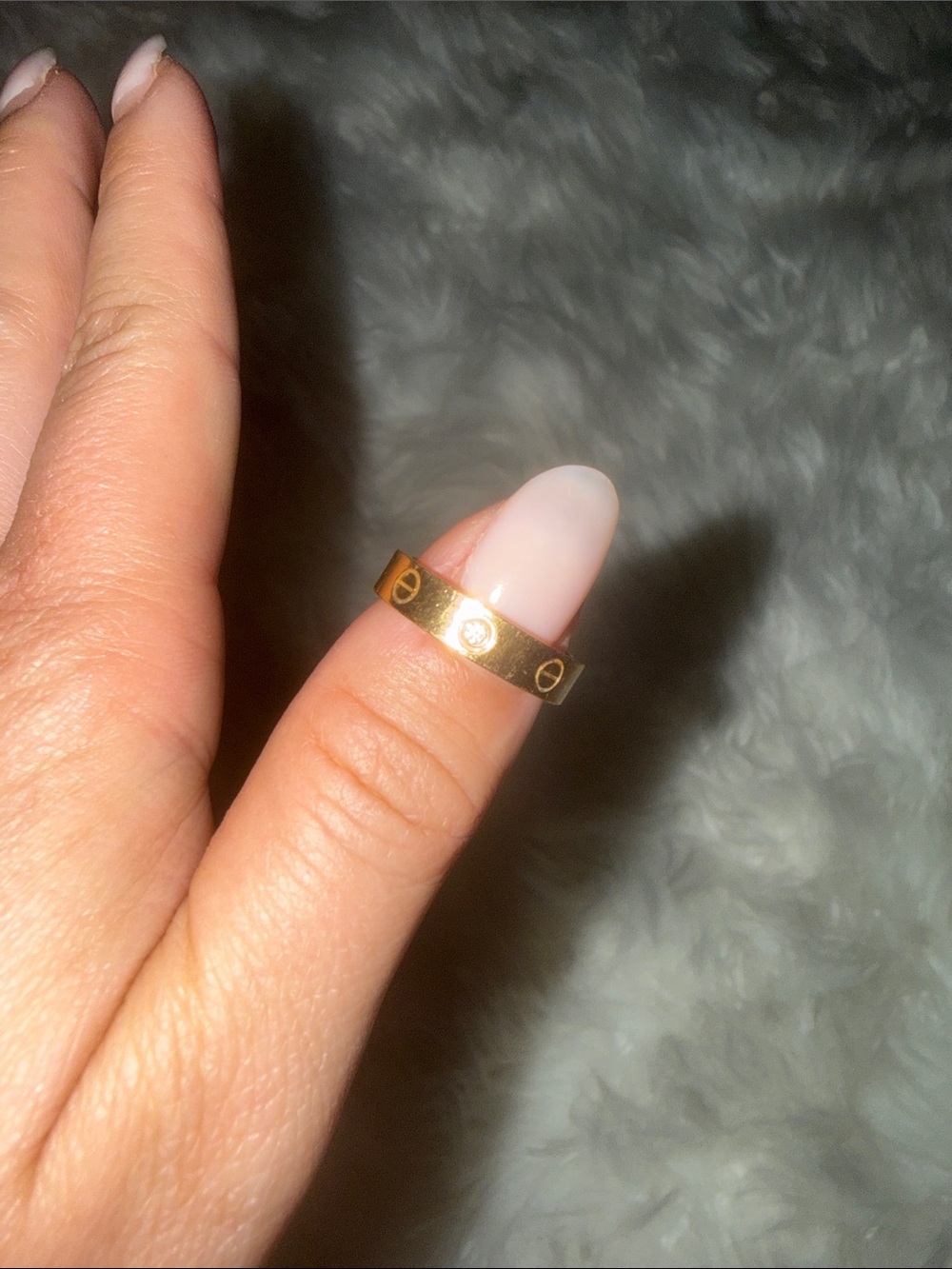 Ladies Cartier Gold Love Ring with Diamond - Picture 6 of 10